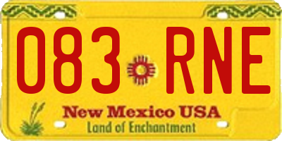 NM license plate 083RNE