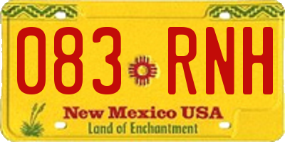 NM license plate 083RNH