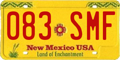 NM license plate 083SMF