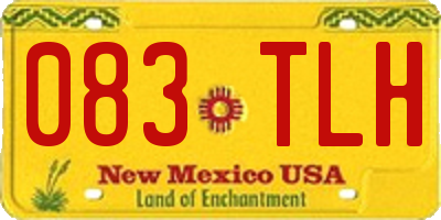 NM license plate 083TLH