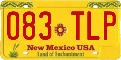 NM license plate 083TLP