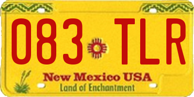 NM license plate 083TLR