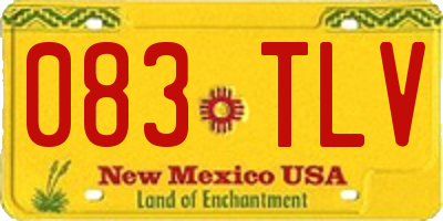 NM license plate 083TLV