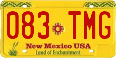 NM license plate 083TMG