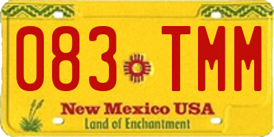 NM license plate 083TMM