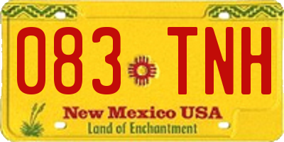 NM license plate 083TNH