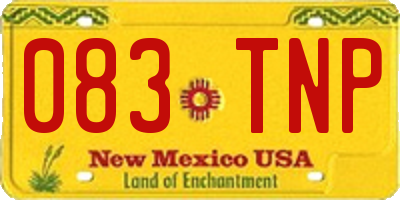 NM license plate 083TNP