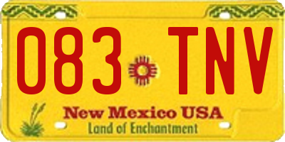 NM license plate 083TNV