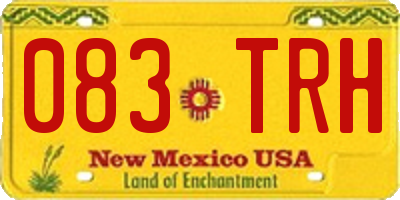 NM license plate 083TRH