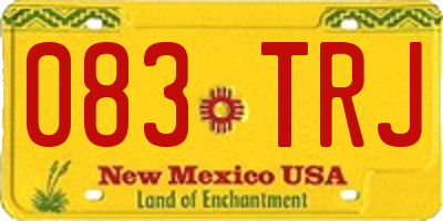 NM license plate 083TRJ