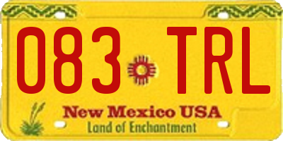 NM license plate 083TRL