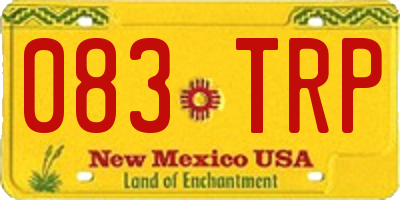 NM license plate 083TRP