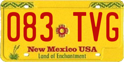 NM license plate 083TVG