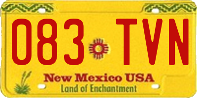 NM license plate 083TVN