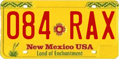 NM license plate 084RAX