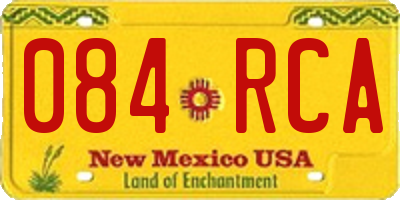 NM license plate 084RCA