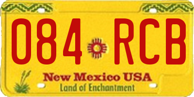 NM license plate 084RCB