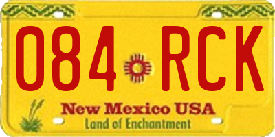 NM license plate 084RCK