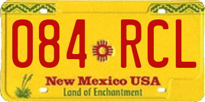 NM license plate 084RCL