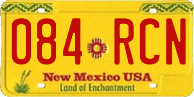 NM license plate 084RCN