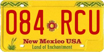 NM license plate 084RCU