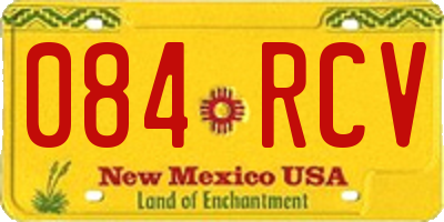 NM license plate 084RCV