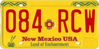 NM license plate 084RCW