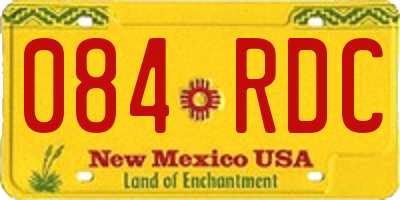 NM license plate 084RDC