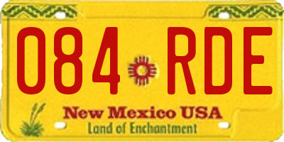 NM license plate 084RDE