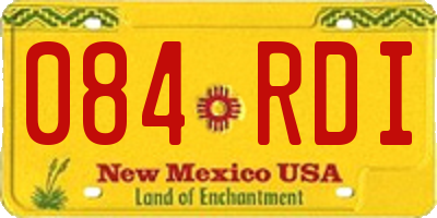 NM license plate 084RDI