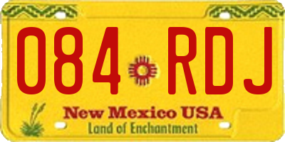 NM license plate 084RDJ