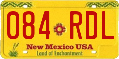 NM license plate 084RDL