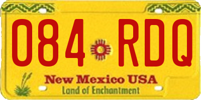 NM license plate 084RDQ