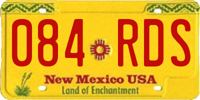 NM license plate 084RDS