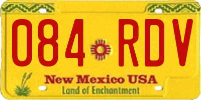 NM license plate 084RDV