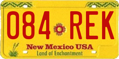 NM license plate 084REK