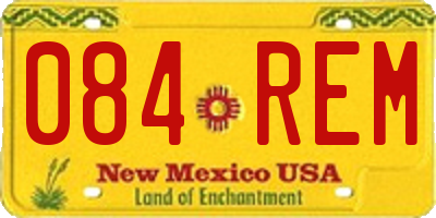 NM license plate 084REM