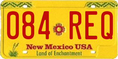 NM license plate 084REQ