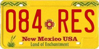 NM license plate 084RES