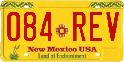 NM license plate 084REV