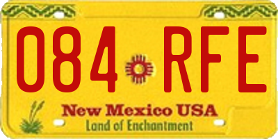 NM license plate 084RFE