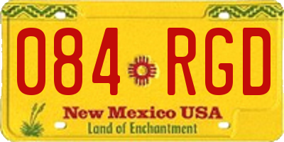 NM license plate 084RGD