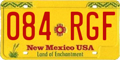 NM license plate 084RGF