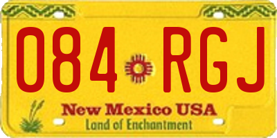 NM license plate 084RGJ