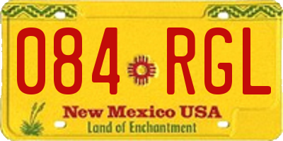 NM license plate 084RGL