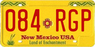 NM license plate 084RGP