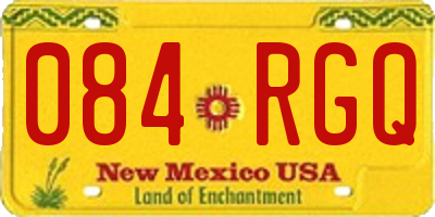 NM license plate 084RGQ