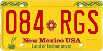 NM license plate 084RGS