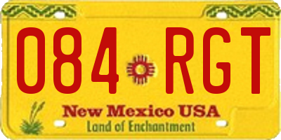 NM license plate 084RGT