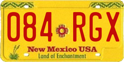 NM license plate 084RGX